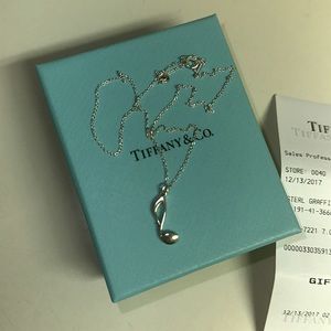 Authentic Tiffany & Co. Sterling Silver Paloma Music Note Necklace